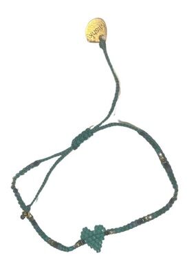Mishky Heartsy Row Adjustable Bracelet | Turquoise | NWOT | Handmade